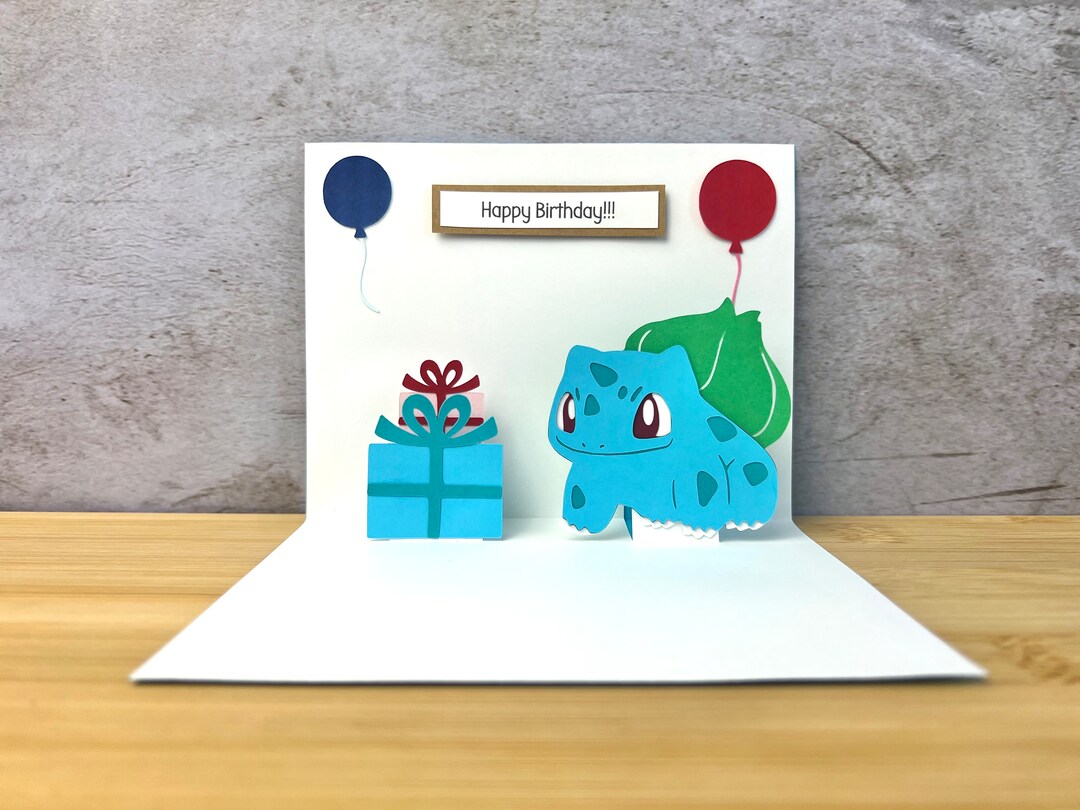 Bulbasaur Card - Pop Up Bulbasaur Card - Bulbasaur Birthday Card - Pokemon Card - Pokemon Birthday Card | MakerPlace by Michaels Bulbasaur Card - Pop Up Bulbasaur Card - Bulbasaur Birthday Card - Pokemon Card - Pokemon Birthday Card | MakerPlace by Michaels